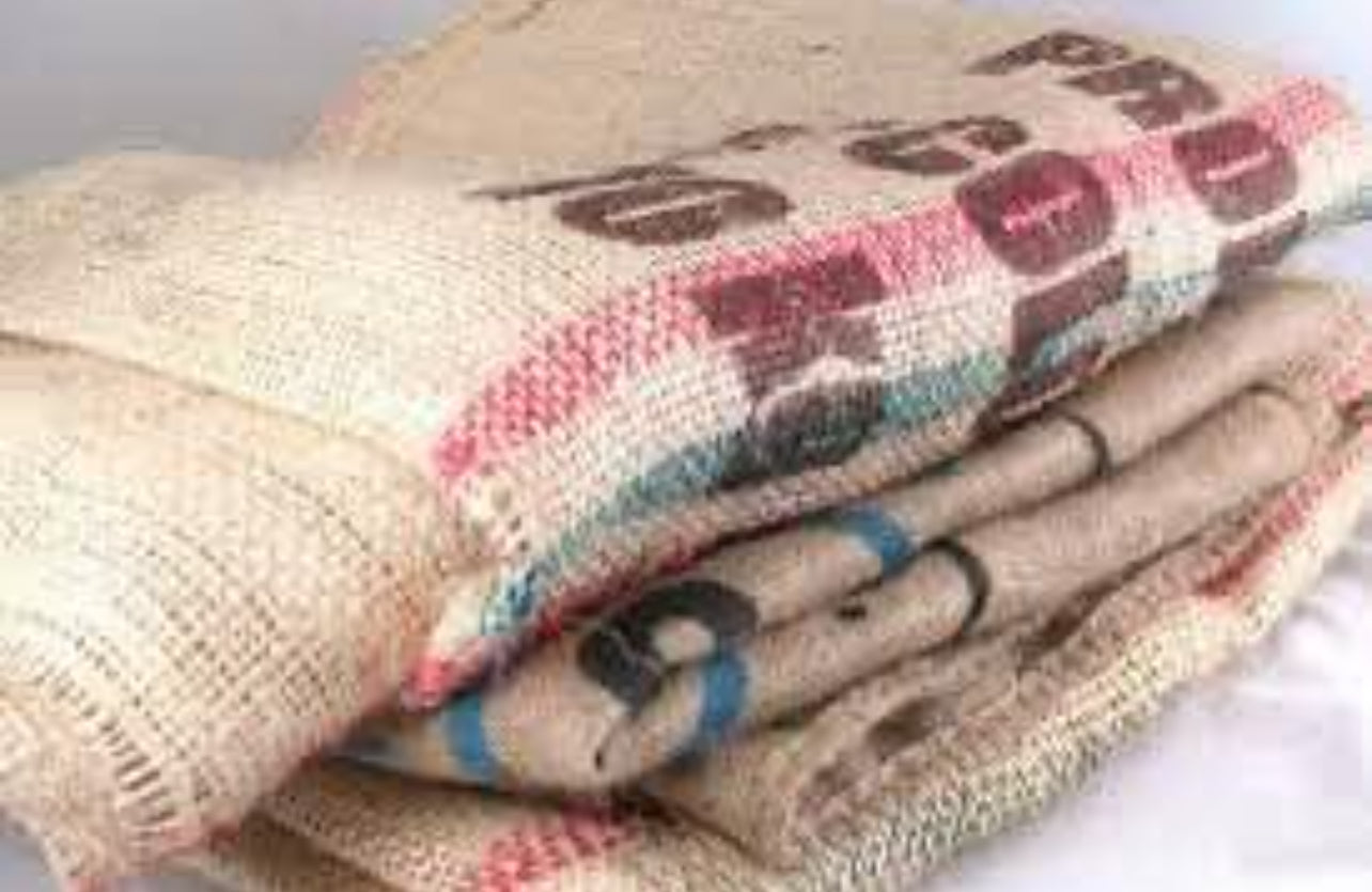 Burlap Coffee Bags x 4